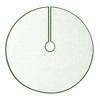 Kurt Adler 54" Ivory with Holly Leaves and Poinsettia Tree Skirt - 3 of 4