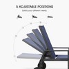 PURPLE LEAF Outdoor Chaise Lounge with Wheels for Outside 2 Pieces Aluminum Patio Lounge Chair with 5 Adjustable Position Recliner Side Table Included - 3 of 4