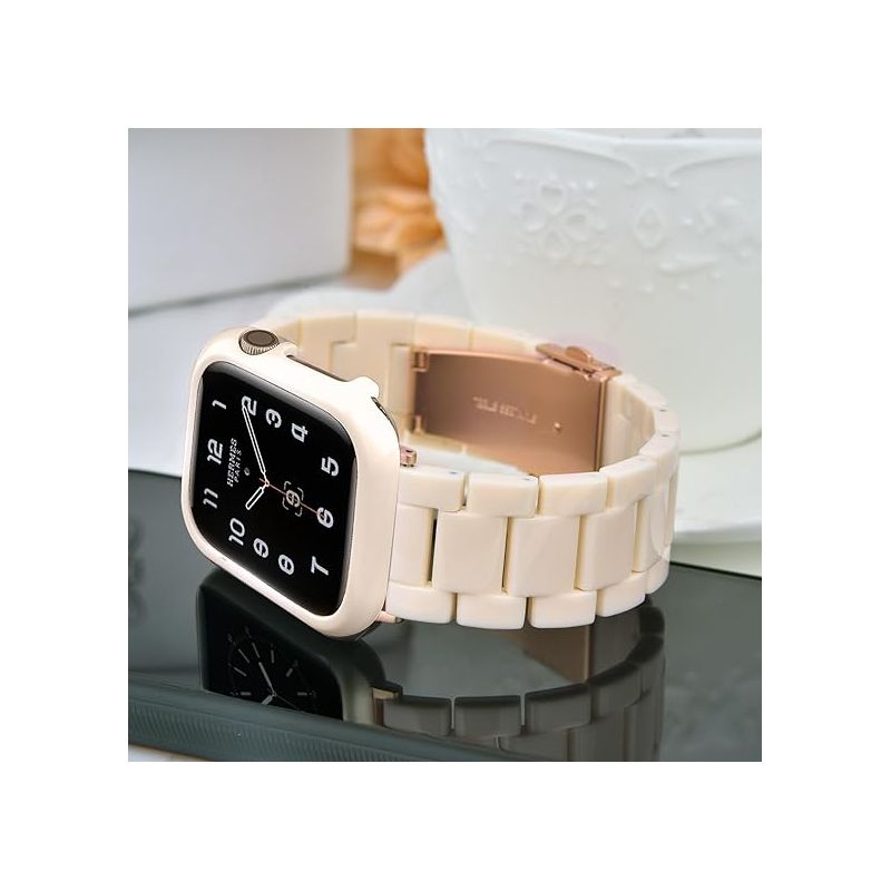Worryfree Gadgets Resin Band with Bumper Case for Apple Watch, 5 of 8
