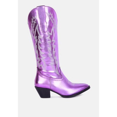 Priscilla Western Cowboy Calf Boots
