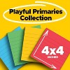Post-it Super Sticky Notes Playful Primaries Colors Lined 4 in x 4 in 90 Sheets/Pad 4 Pads/Pack - 2 of 4