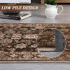 Machine Washable Rugs Vintage Floral Low Pile Non-Slip Carpet Soft Bedroom Living Room Office Dining Room Rug - 4 of 4