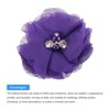 Unique Bargains Artificial Rhinestone Chiffon Flower Heads 12 Pcs Purple - 4 of 4