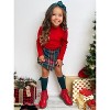 Trendsetter Plaid Top and Skort Set Mia Belle Girls - 2 of 4