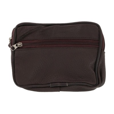CTM Women's Cowhide Leather Zipper Coin Purse