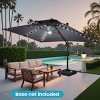 Crestlive Products 13FT Patio Cantilever Umbrella with Light Double Top High-strength Aluminum 360°Rotation 5 Heights Adjustable Offset Umbrella - 2 of 4