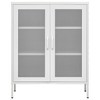 vidaXL Storage Cabinet White Steel 31.5x13.8x40.0 in - 3 of 4