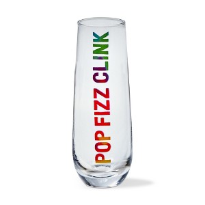 tag Pop Fizz Clink 10oz Clear Champagne Flutes - Dishwasher Safe Drinkware for Everyday Use - - 1 of 1