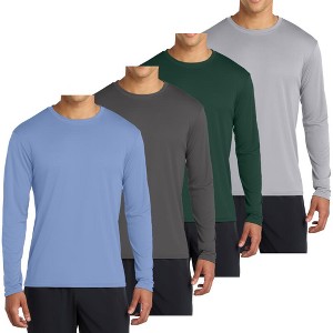Mafoose 4-Pack Long Sleeve Quick-Dry Moisture Wicking Sun Protection T-shirts - 1 of 4