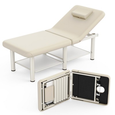 Dolonm 75" Wide -Beauty Salon Beauty Bed Modern Massage Bed,square leg iron frame structure - No adjustable backrest