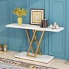 KTMBDW Console Table, Industrial Hallway Table for Entryway, 42 Inch Entryway Tables Narrow Sofa Table for Living Room, Stable Metal Frame, Gold - 3 of 4