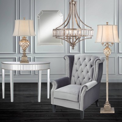 Vienna 28" Soft Silver Crystal Glass Chandelier