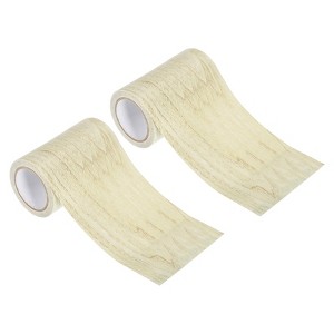 Unique Bargains Self-Adhesive Realistic Patch Wood Grain Repair Tape 2 Pcs - 1 of 4