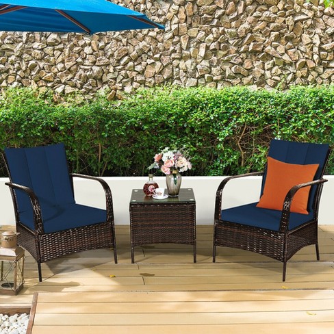 Costway 3 piece patio deals wicker rattan sofa set