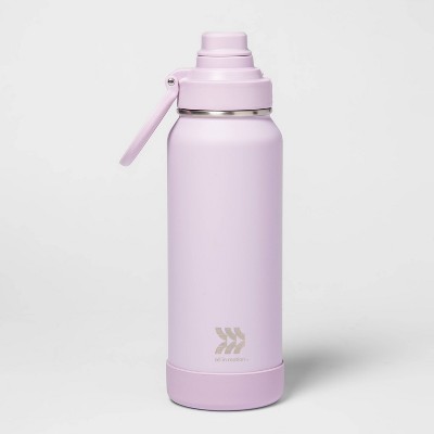 BOTTLE BOTTLE 32oz Insulated Water Bottle Stainless Steel Sport Water  Bottle with Straw Dual-use Lid Design for Gym with Pill Box (purple)