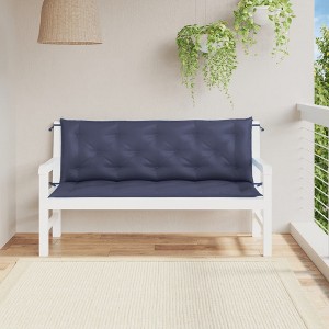 Garden Bench Cushion Set of 2 Navy Blue vidaXL - 1 of 4