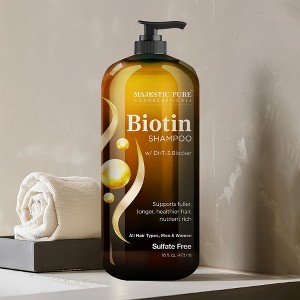 Majestic Pure Biotin Shampoo with DHT Blocker - Hydrating & Sulfate Free for Thin Hair - 16 fl oz - 1 of 4