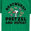 Boys' - Peanuts - Bratwurst Pretzel And Repeat Snoopy Short Sleeve Graphic T-Shirt - 2 of 4