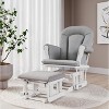 Child Craft Cozy Glider Rocker and Ottoman Set, Padded Cushion with Convenient Storage Pockets, Solid Wood Base & Frame - 2 of 4