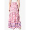 Roaman's Women's Plus Size Tiered Maxi Skirt - 3 of 4