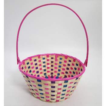 11" Bamboo Easter Basket Warm Colorway Pink with Purple Mix - Spritz™