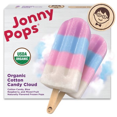 JonnyPops Organic Cotton Candy Cloud Pops - 14.8 fl oz/8ct