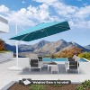 PURPLE LEAF Patio Umbrella White Cantilever Offset Umbrella Square Outdoor Umbrella with 360-degree Rotation for Garden Deck Pool - 2 of 4