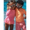 RuffleButts Girls UPF50+ Sun Protected Scallop Hem Long Sleeve Rash Guard Bikini - 3 of 4