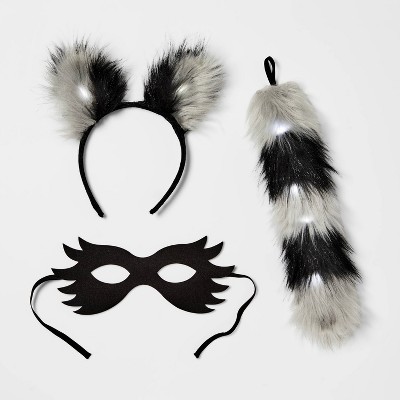 Adult Light Up Raccoon Heads and Tails Halloween Costume Accessory Set - Hyde & EEK! Boutique™