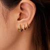 Inerney Gold Huggie Hoop Earrings Set for Women, Dainty Small Sterling Silver Earring Stacks Hypoallergenic Jewelry for Multiple Piercings - 3 of 4