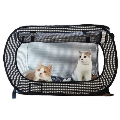 Cat Travel Cage Portable for Car Foldable Cat Cage Kennel for