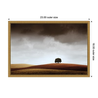 Earth Tones Landscape Canvas Print with Floating Frame
