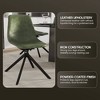 LeisureMod Markley Swivel Leather Dining Side Chair with Durable Iron Legs – Comfortable Accent Chair for Kitchen, Dining Room, or Office Set of 4 - 4 of 4