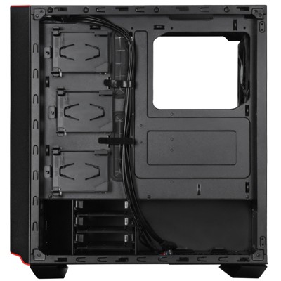 Black Steel ATX Mid Tower Case with Tempered Glass
