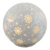 Northlight LED Lighted Snowflakes Glass Globe Christmas Decoration - 6" - White - 4 of 4