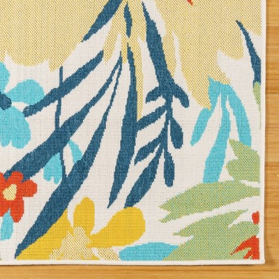 Jona Nelisa Bright Multicolor Floral 5' x 7' Synthetic Rug