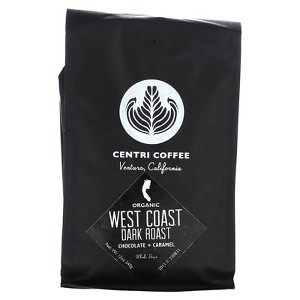 Centri Coffee, Organic West Coast, Whole Bean, Dark Roast, 12 oz (340 g) - 1 of 2