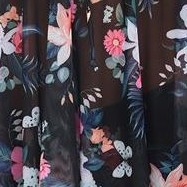 black red white flower