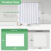 Extra Wide Shower Curtain - 108 Inch Thick Cloth, 108x72 White, Hotel Bath Curtain Set with 18 Hooks - 3 of 4