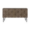 Charlotte 4 Door Credenza Brown - Treasure Trove Accents: Mid-Century Design, Acacia Wood, Fixed Shelves - 2 of 4
