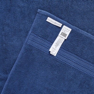 Artesia Damask Indigo 6-Piece Luxurious Cotton Bath Towel Set