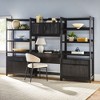 Saracina Home 3pc Transitional Fluted Hutch Desk with 2 Wide Bookcases - 2 of 4