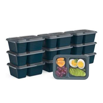 Goodcook Meal Prep 1 Compartment Rectangle Black Containers + Lids - 10ct :  Target