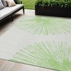 Artichoke Green And Ivory Abstract Washable Indoor Outdoor Area Rug - 2 of 4