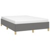 vidaXL Queen Bed Frame, Fabric Upholstered Platform Bed Frame, Dark Gray, No Mattress - 2 of 4