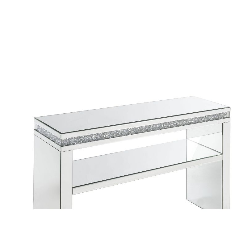 47&#34; Noralie Accent Table Mirrored/Faux Diamonds - Acme Furniture, 4 of 5