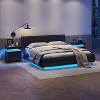NicBex 13.7 inch Wide Nightstand with 2 Drawers,Side Table with Multi-color Adjustable LED Lights,Bedside Table for Bedroom,Living Room - 2 of 4