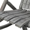 VisioGear Wooden Porch Rocker Chair, Patio Rockers for Outside, Garden, Grey, 26"*39.3"*38" - 4 of 4