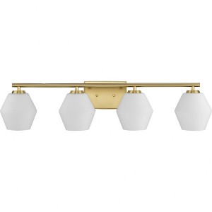 Progress Lighting Copeland 4-Light Vanity Light, Brushed Gold, Opal Glass Shades - 1 of 1