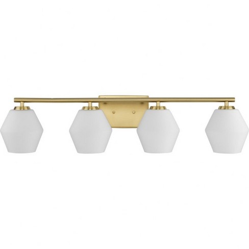 Progress Lighting Copeland 4-Light Vanity Light, Brushed Gold, Opal Glass Shades - image 1 of 1